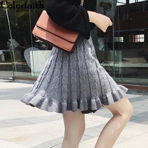 Colorfaith Pleated Skirt