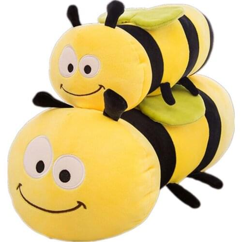 Children plush Stuffed toy yellow cute bee cartoon baby kid toy for birthday Christmas gift