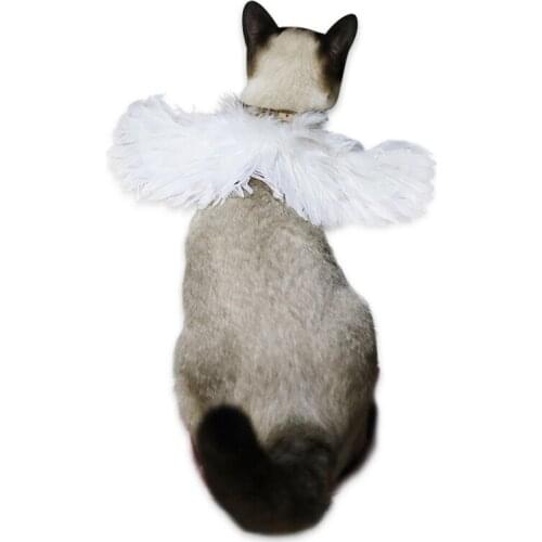 Funnny Pet Halloween Feather Wings Pet Halloween Costume Cosplay Angel Devil Wing Pet Clothing Festival Supplies