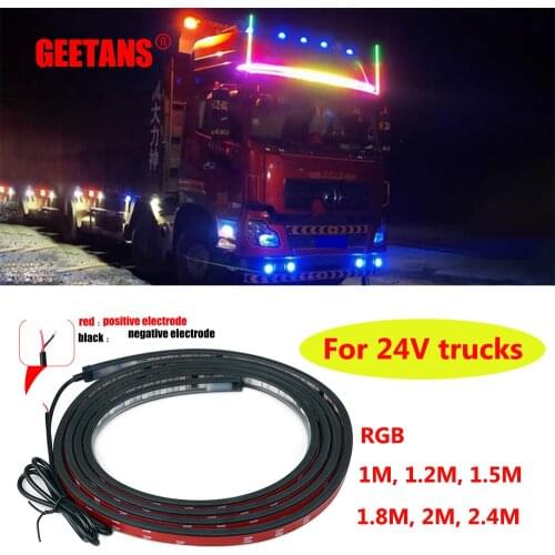 GEETANS 24V truck modified lights colorful marquee flashing lights ranger lights marquee running water lights warning lights CF