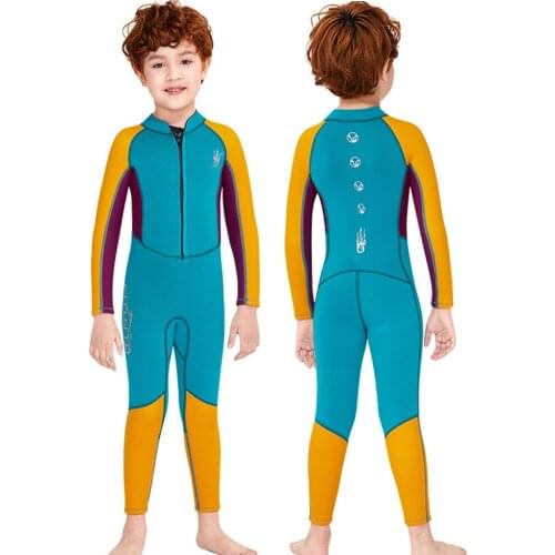 Wetsuit 2.5MM Boy Neoprene Surf Children Rash Guards Swimming Kitesurf Swimsuit Windsurf Clothes Kids Bathing Suit Scuba Diving