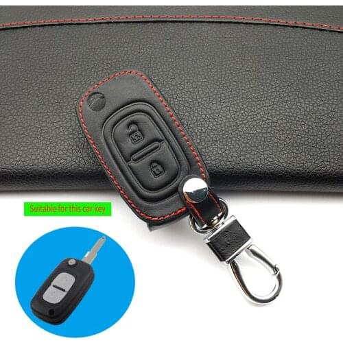 For Renault 2 buttons Leather Car Cover Case Key For LADA Priora Sport Sedan Kalina Granta Vesta X-Ray X-Ray For Benz Key cases
