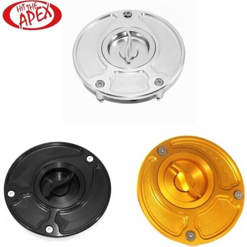 CNC Quick Releas Racing Fuel Tank Cap for Kawasaki Ninja ZX6R ZX-6R 2000-2005 & Ninja ZX10R ZX-10R 2004-2005 Keyless Gas Cover