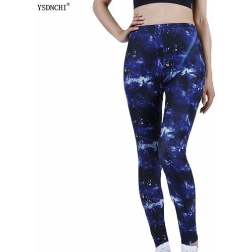 YSDNCHI Lady Sexy Leggings Fashion 2021 Casual Women Printed Elasticity Push Up Pants Summer Leggin For Women Tight Gym Workout