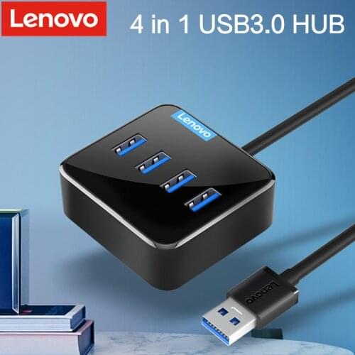 Lenovo USB 3.0 HUB to Multi USB 3.0 Adapter Dock High Speed OTG For Computer Laptop PC Tablet Accessories USB3.0 Splitter 4 Port