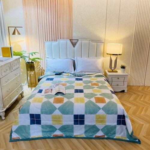 Summer Quilt Cartoon Printed Air Conditioner Quilt Washable Cool Summer Quilt