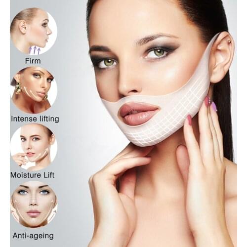 Face Lifting Mask V Shape Lifting Tightening Face Skin Neck Lift Slimming Sticker Line Remover Wrinkle Double Chin Reduce TSLM1