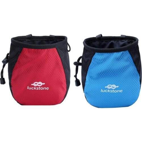 Magnesium Powder Storage Pouch for Rock Climbing Gym with Drawstring Adjustable Climbing Bags Waist Belt Chalk Bag