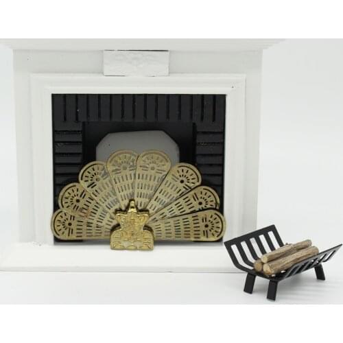 Dollhouse Miniatures 1:12 Scale Metal Fireplace Fan Cover Model