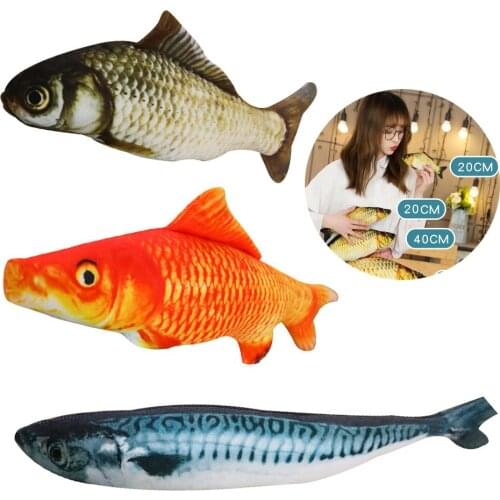 High Simulation Cute Favor Crucian Carp Fish Shape Soft Stuffed Throw Pillow Cushion Home Car Decor Supplies