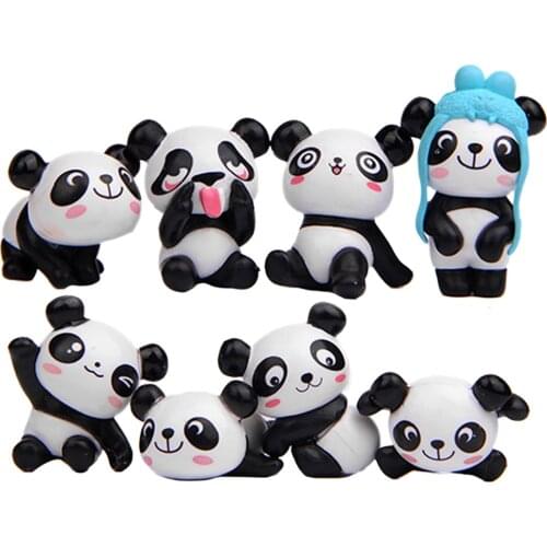 Set of 8 3D Panda Refrigerator Magnet Home Office Fridge Stickers Calendar Notes Map Decoration