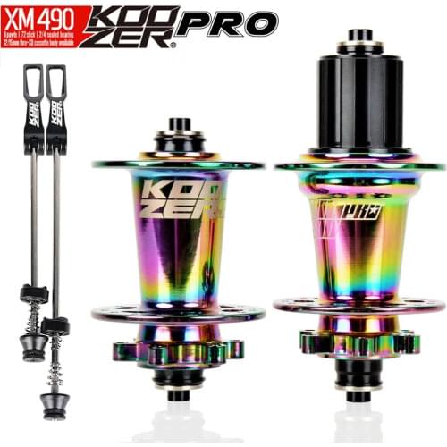 NEW Koozer XM490 PRO Hubs 4 Bearing MTB Mountain Bike Hub Rear 10*135mm QR100*15 12*142mm Thru 32 Holes Disc Brake Bicycle Hubs