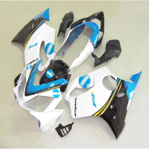 Dor-ABS plastic fairing for CBR600 F4i 04 05 06 07 white blue fairings kit CBR600F4i 2004-2007