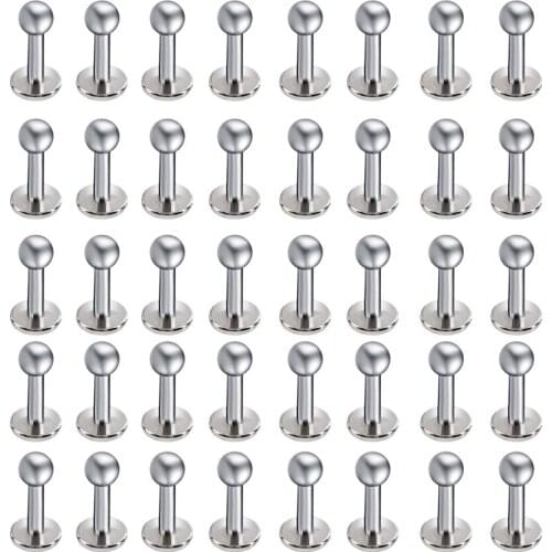 Wholesale 100 PCS/Lot Titanium Steel Labret Lip Piercing Jewelry Earrings for Women Men Piercing Tragus Snug Daith Earring