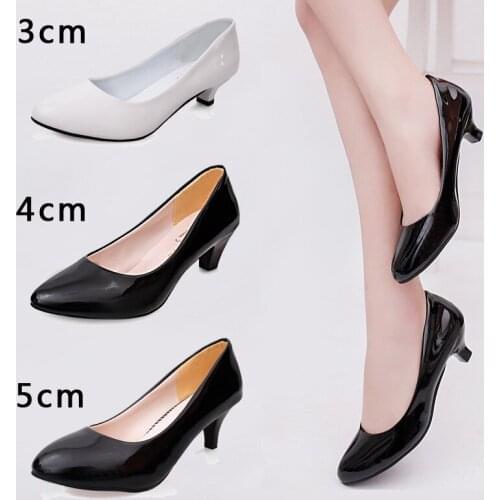 Autumn round head "women 's shoes, plussize shoes, single shoes, thick up, mother' s shoes, etiquette, professional work shoes