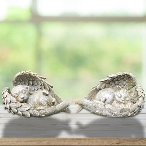 Lost Pet Tombstone Resin Pet Memorial Tombstone Angel Dog And Cat Ornaments Pet Cat Pet Dog Tombstone Garden Decoration