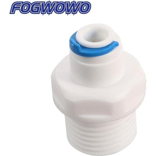1/2“ Male Thread to 1/4" Port Interface Connector Slip lock Quick Access Straight Joint 1/4" PE pipe Coupling Adapters 2 Pcs