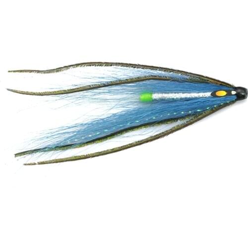 Blue Nighthawk Tube Fly Salmon Fly Sea Trout Flies Plastic Tubes (8-pack)