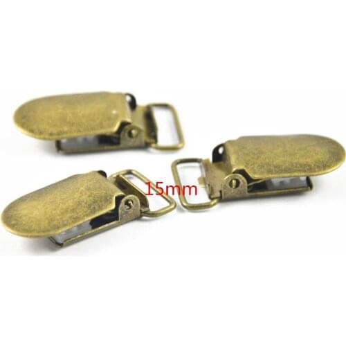 New 5 pcs/lot antique bronze Lead Free Metal Suspender Paci Pacifier Ribbon Clips Hook Holder