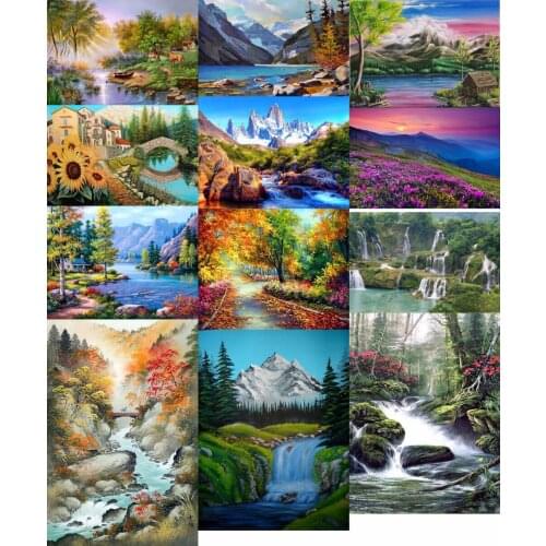 Full square drill Diamond embroidery landscape diamond Painting Cross Stitch Rhinestone Mosaic art decor