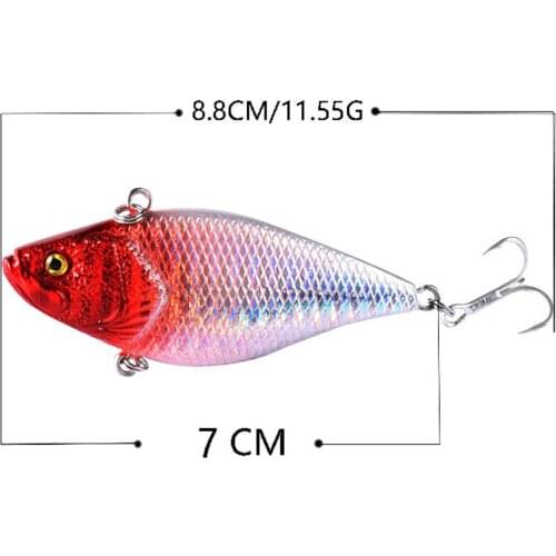 Vib Lure Bait 7cm/11.5g Submerged Sea Fishing Bionic Bait Ring Bead Hard Bait Outdoor Fishing Gear