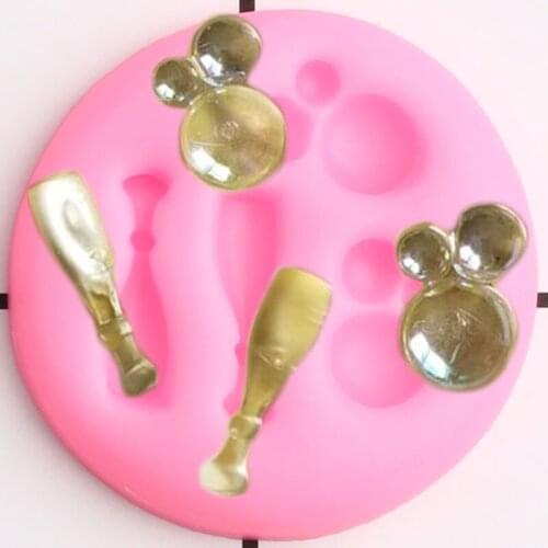 Champagne Bottle Silicone Mold Glass Fondant Cake Decorating Tools Polymer Clay Candy Moulds Chocolate Gumpaste Mould