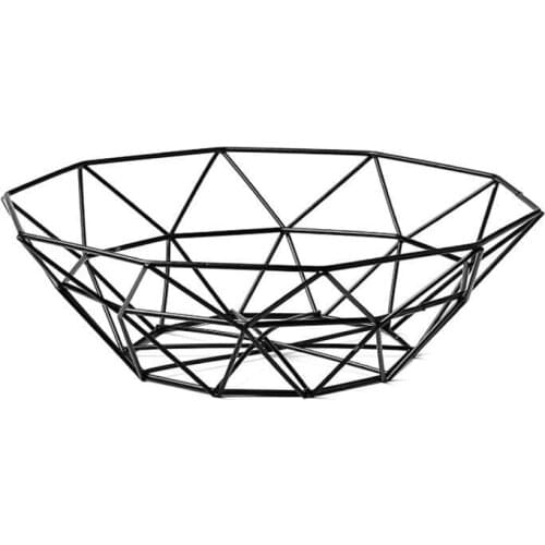 Nordic Fruit Plate Household European-style Pot Simple Drain Basket Snack Modern Iron Fruit Dried F9O7 Wrought Fru E4E1