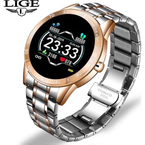 LIGE Smart Watch Men smartwatch Heart Rate Monitor Blood Pressure Sports Fitness tracker for Android ios luxury waterproof Watch