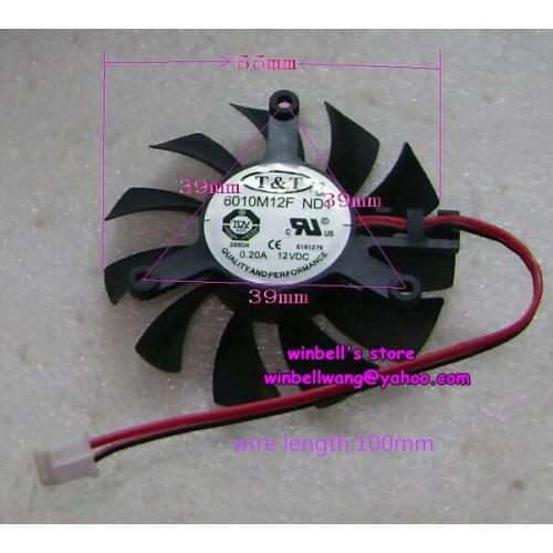 Brand new for graphic card fan 6010M12F diameter 5.5cm 12V 0.2A 2wires