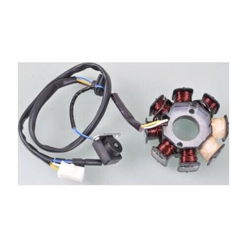 Wotefusi Motorcycle Single Ignition GY6-50 12V Copper 8 Poles Magneto Stator Coil