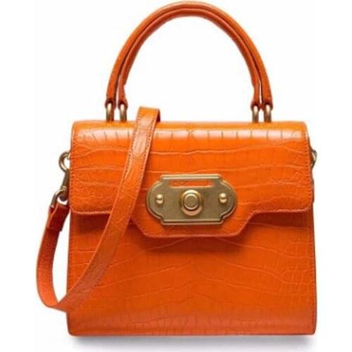 Ourui domestic Water to dye The crocodile belly Female bag Genuine leather female handbag women handbag