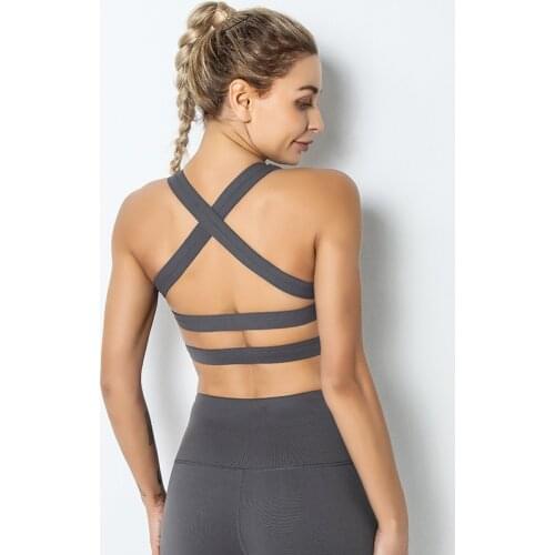 Womens Fitness Breathable Yoga Workout Sports Bras Push Up Padded Gym Sexy Comfy Crop Tops Outdoor Running Exercise Clothes