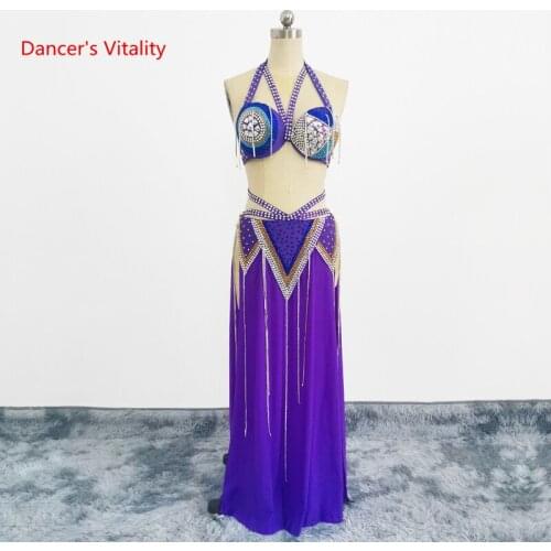Belly Dance Professional Stage Clothing Suit for Women Bellydancing Bra Long Skirt Suit High-End Custom Oriental Dance Outfit