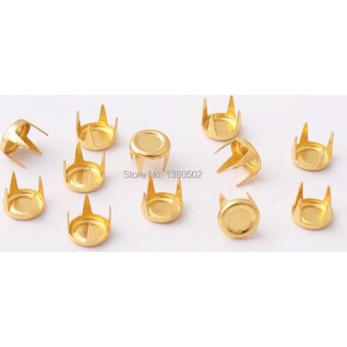 100pcs Gold Color 5mm Metal Garment Rivets DIY Decorative Rivet for clothes and bag backpack