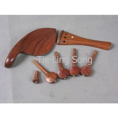 5 sets 3/4 violin fittings,tailpiece,chinrest,pegs #6451