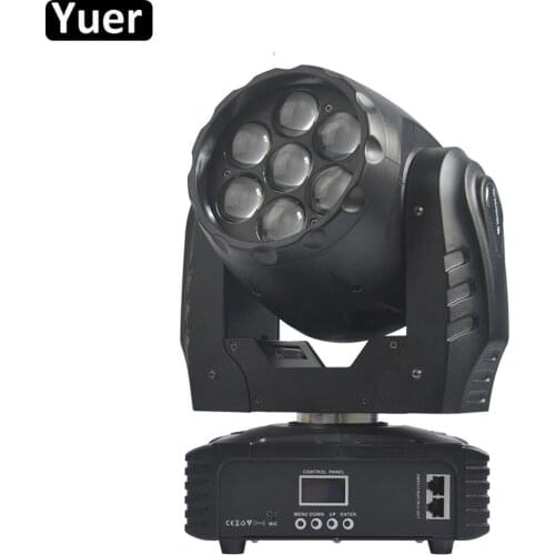 7x12W High Power RGBW 4IN1 LED Beam Wash Eyes Bee Moving Head Light DMX512 Sound 5/16 Channels Stage DJ Disco Party Lighting