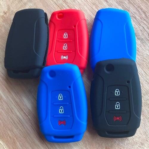 Keyfob Flip Cover Key Silicon Protector Case For Ssangyong Rexton Korando C Tivoli 3 Button Keyless Entry Cover