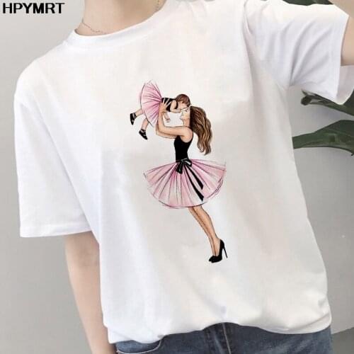T shirt Fashion women Parent-child print T-shirts Harajuku fashion female white tops T Shirt womens clothing New summer hipster