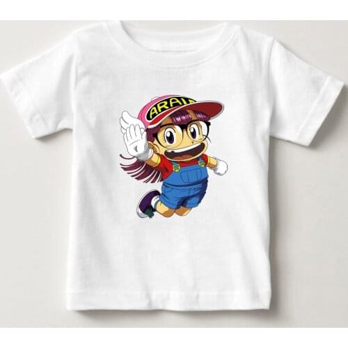 Girls Anime Print T-shirts Childrens Favorite Fighting Cartoon Clothes Summer Tops Boys White Cotton O-Neck Short Sleeve Tees