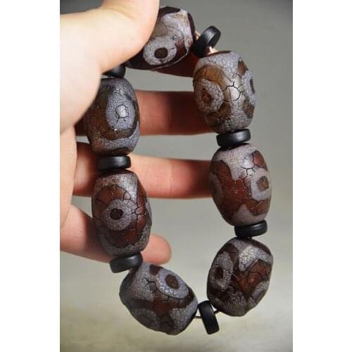 Delicada rad a mano de ágata tallada pulseras