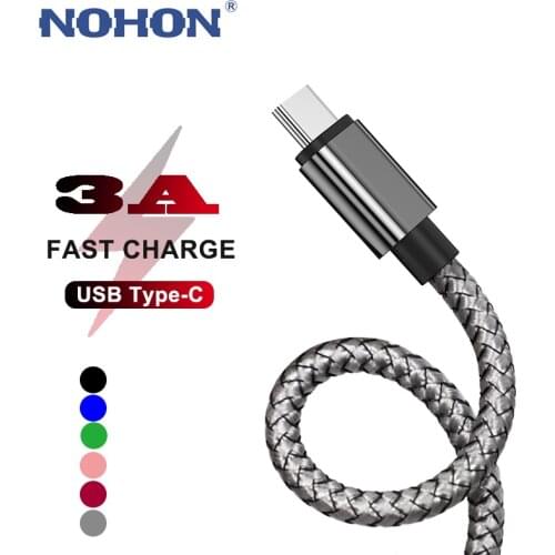 USB Type C Cable For Samsung S20 S10 A51 Xiaomi Huawei P30 Pro 3A Fast Charging Type-C Data Cord Mobile Phone USBC 3m Long Wire