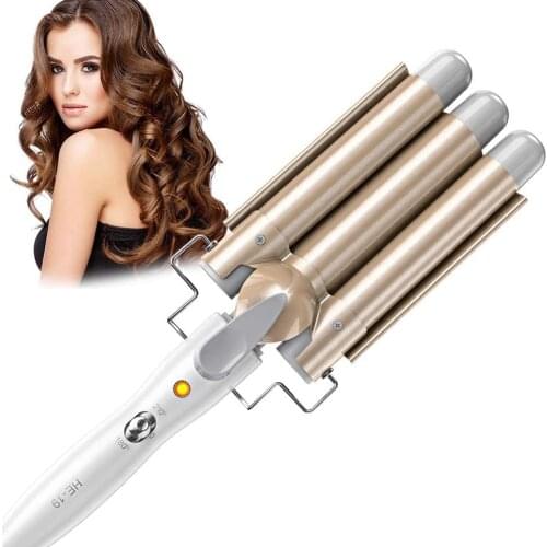 25mm Ceramic Triple Barrel Hair Curler Roller Corrugation Hair Waver Hair Curlers Styler Waver Wand Styling Tools