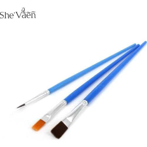 Body Paint Makeup Brushes 3pcs Art Painting Kit Face Paint Brush Set Beauty Tools Halloween Party Cosmetics