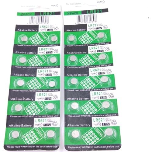 10pcs/lot AG1 LR621 SR621SW 364 Watch Battery Environmental protection button cell