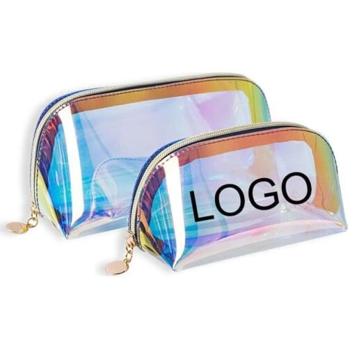 Private Label Laser Cosmetic Bag Women Makeup Case Beauty Organizer Pouch Lady Make up Pouch Custom Your Logo