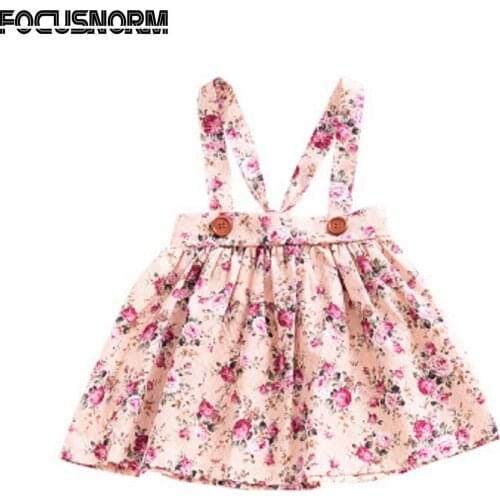 Sweet Newborn Kids Baby Girls Party Floral Princess Bib Strap Suspenders Tutu Skirt Girls Clothing