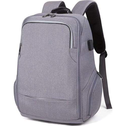 Mens business computer backpack leisure travel waterproof backpack USB rechargeable backpack student multi-function schoolbag