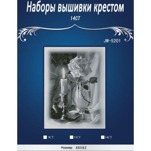 Black rose 2017 home Decor counted14ct white canvas similar DMC Cross Stitch kits14ct needlework Set DIY embroidery3th