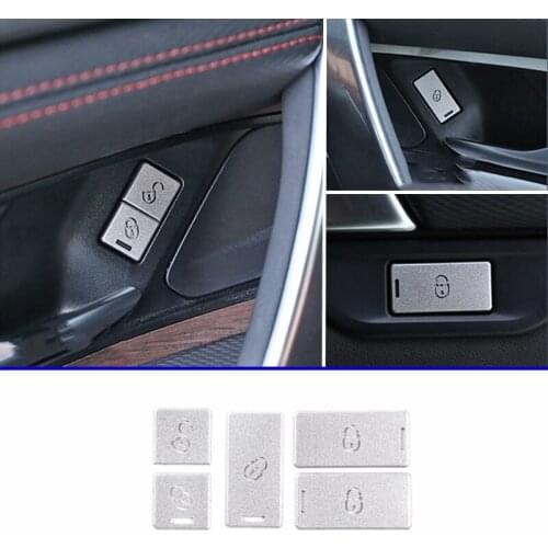 5pcs For Land Rover Discovery Sport 2020 Car Door Child Lock Button Cover Trim Stickers Car Accessories