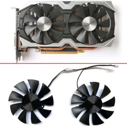 2pcs New 85MM GA91S2H DC 12V 0.35A Cooler Fan For ZOTAC GeForce GTX 1060 AMP Edition GTX 1070 Mini Graphics Card Cooilng Fans